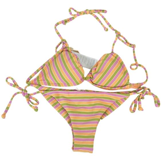 NWT Billabong Hightide Tanlines Two Piece Bikini Set Women’s Size M/10 - Picture 4 of 8